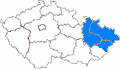 mapa severní morava