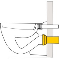 HAAS připojovací trubka pro závěsné WC