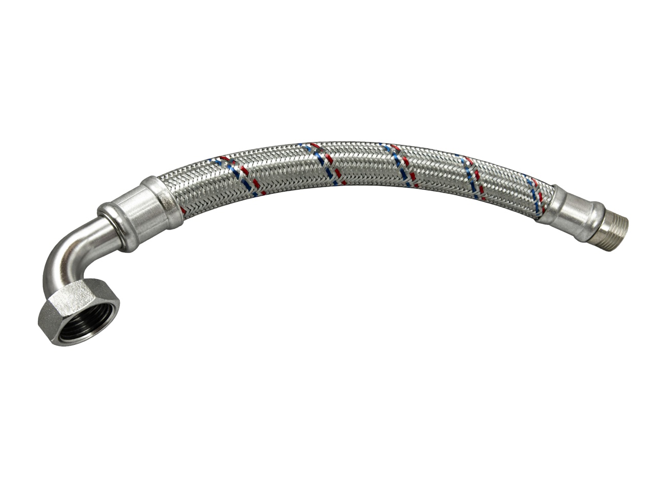 Nerezová antivibrační hadice s kolenem