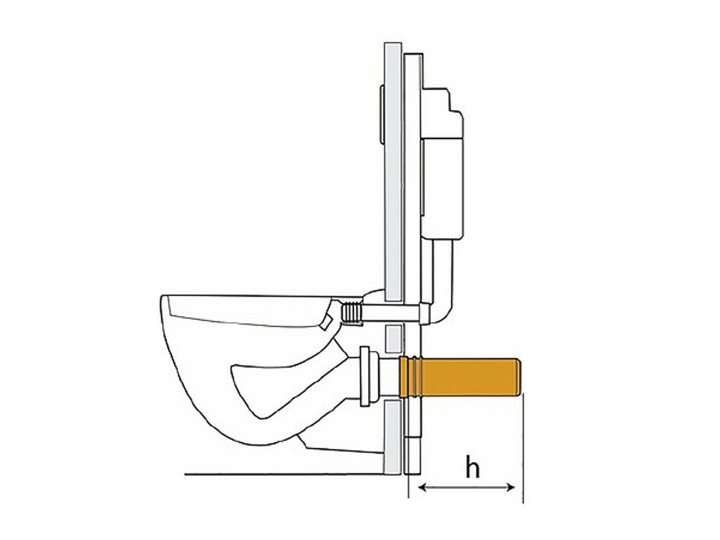 HAAS připojovací trubka / hrdlo k WC