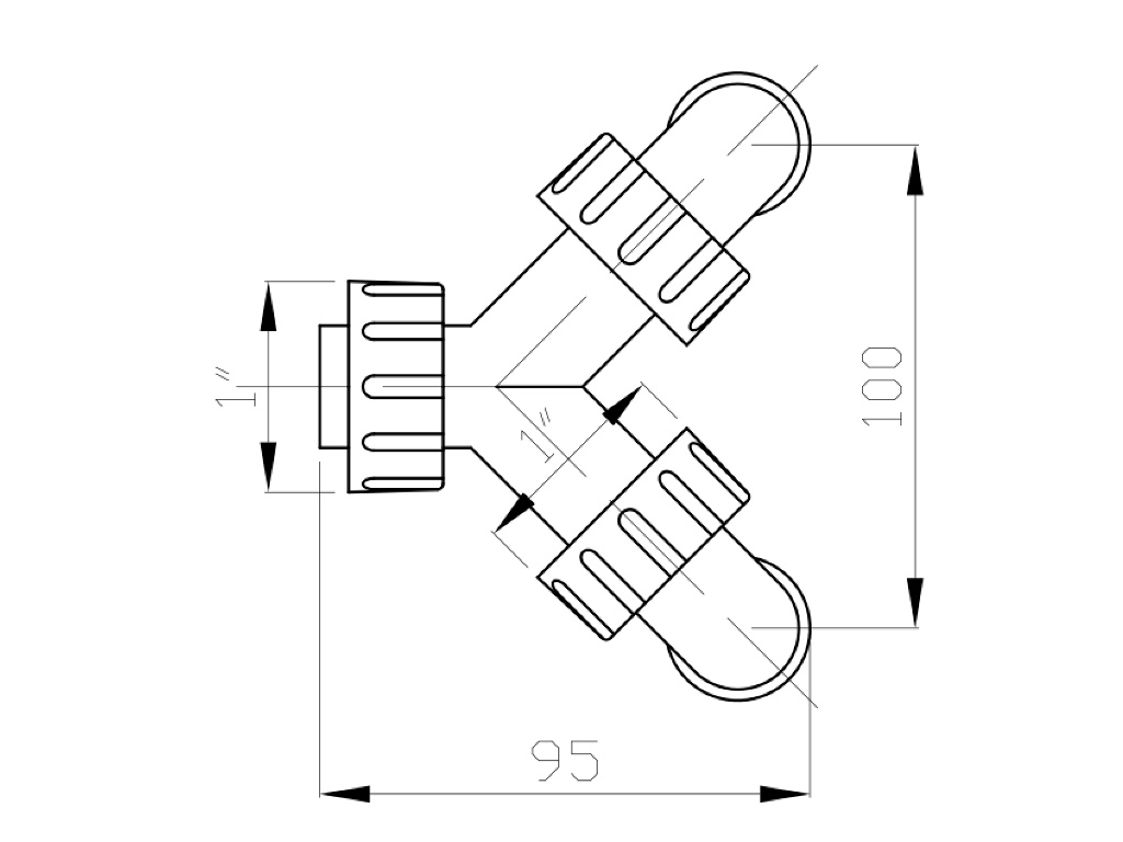Dvojkolínko k pračkovému podomítkovému sifonu - rozměry